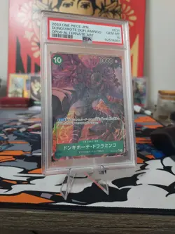 One Piece Kingdoms Of Intrigue OP04-031 Donquixote Doflamingo PSA 10 Japanese - Image 1