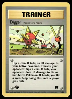 Digger 75/82 1st Edition Team Rocket Uncommon NM EBAY LIVE MONDAY - Image 1