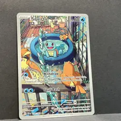 Pokemon Squirtle 148/142 Sv07: Stellar Crown Illustration Rare Full Art Holo - Image 2