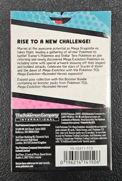 POKEMON TCG MEGA EVOLUTION ASCENDED HEROES booster bundle ninetendo new - Image 2