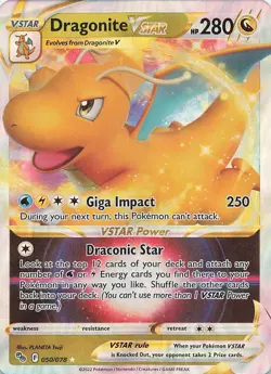 Dragonite VSTAR 050/078 Holo VSTAR Rare Pokemon GO Pokemon Near Mint - Image 1