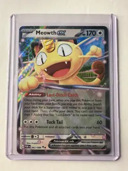 Meowth Ex 062/088 Me03: Perfect Order Pokemon TCG Holo - Image 1