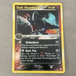 Pokemon TCG Dark Houndoom 5/109 EX Team Rocket Returns Reverse Holo Rare - Image 1
