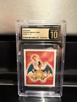 Pokemon 1998 Charizard Merlin Series 1 #6 PRISTINE 10 Rare - Image 1
