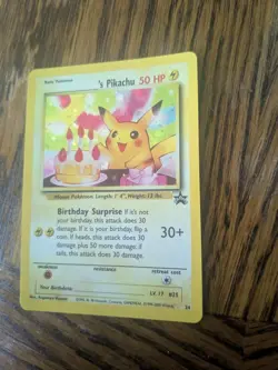 Birthday Pikachu #24 Wizards Promo Holo - Image 2