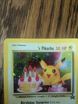 Birthday Pikachu #24 Wizards Promo Holo - Image 4