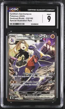CGC 9 - Cynthia's Garchomp ex 232/182 SIR SV Destined Rivals - Pokemon - Image 1