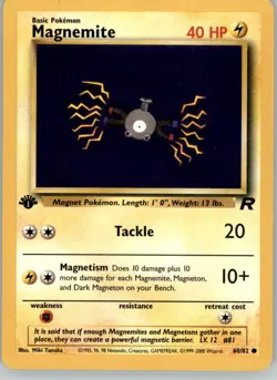 Magnemite - Team Rocket - 60/82 - 1st Edition NM Pokemon - Image 1