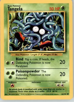 Tangela - Base Set Unlimited - 66/102 - NM Pokemon - Image 1
