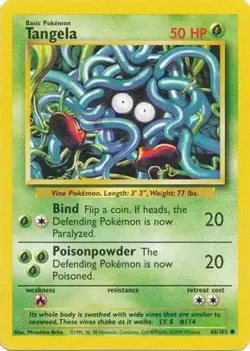 Tangela - Base Set Unlimited - 66/102 - NM Pokemon - Image 3