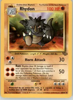 Rhydon - Jungle - 45/64 - Unlimited NM Pokemon - Image 1