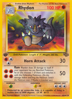 Rhydon - Jungle - 45/64 - Unlimited NM Pokemon - Image 3