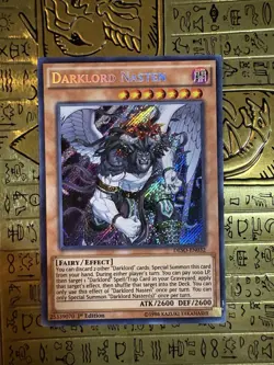 Yu-Gi-Oh! Darklord Tezcatlipoca Secret Rare 1st Edition DESO-EN031 NM - Image 1