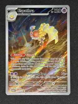 Pokemon TCG Espathra Paradox Rift Holo Card 197/182 Illustration Rare. - Image 1
