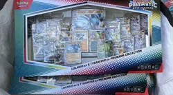 2 x Pokemon Prismatic Evolutions Lucario EX and Tyranitar EX Premium Collection - Image 1