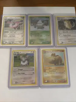 Lot of 5 Vintage Reverse Holo Pokemon Cards From Various Sets LP/MP - Image 1