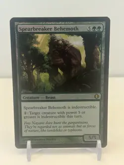 Wizards Spearbreaker Behemoth Shards of Alara Rare Green Creature Card 154 - Image 1