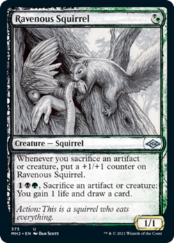 4x Ravenous Squirrel - Showcase NM-Mint, English Modern Horizons 2 MTG Magic - Image 1