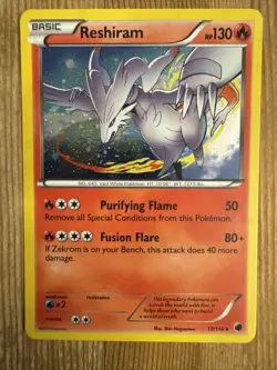 Pokemon TCG Reshiram Plasma Freeze 17/116 Promo Cosmos Holo Rare NM/VLP - Image 1