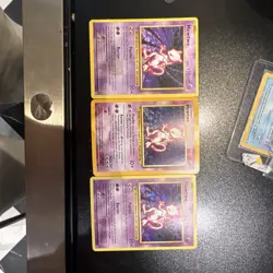 Pokemon TCG Base Set Mewtwo Holo 1999 3 Card Lot English 10/102 Ken Sugimori - Image 4