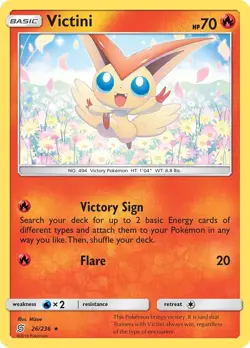 Reverse Holofoil - Victini - 26/236 / NM / English Pokemon TCG - Image 1