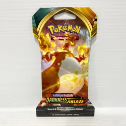 1x Darkness Ablaze Charizard Sleeved Blister Sealed Pokemon Card Booster Pack - Image 1