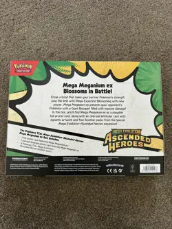 Pokemon Mega Evolution Ascended Heroes - Mega Meganium ex Box - Small Rip - Image 2