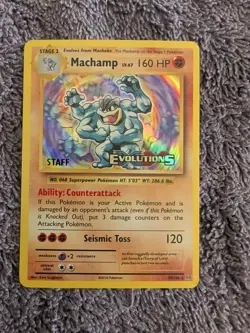 Machamp Prerelease Staff Promo #59 Pokemon Evolutions - Image 1