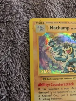 Machamp Prerelease Staff Promo #59 Pokemon Evolutions - Image 2