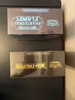 Pokemon TCG Phantasmal Flames & Mega Evolution ETBs. New & Sealed - Image 2