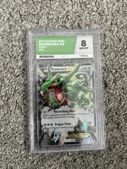 Pokemon TCG Rayquaza-Ex Roaring Skies 75/108 Holo Holo Rare EX PSA/ACE 8 - Image 1
