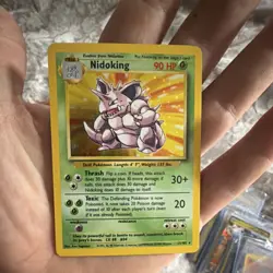 Vintage Base Set Nidoking Holo Rare 11/102 Ken Sugimori 90 HP 1999 Pokemon - Image 1