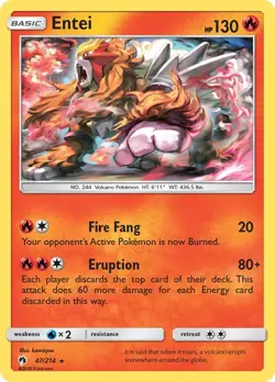 Reverse Holofoil - Entei - 47/214 / NM / English Pokemon TCG - Image 1