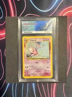 Pokemon TCG Espeon 1/75 Neo Discovery Holo Rare 2001 Vintage ACE 7 - Image 1