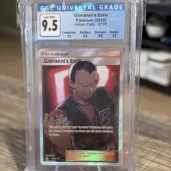 The Pokemon Company Giovanni's Exile 67/68 Hidden Fates Full Art Holo CGC 9.5 - Image 1