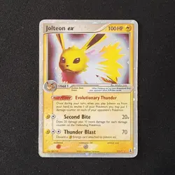 2005 POKEMON SWIRL EX DELTA SPECIES JOLTEON EX #109 ULTRA RARE MP - Image 1