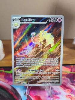 Pokemon TCG Paradox Rift Espathra Illustration Rare Holo 197/182 - Image 1