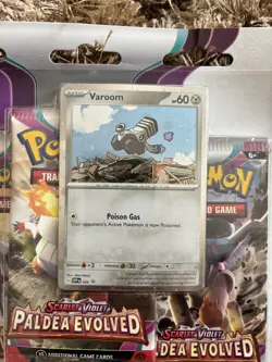 Pokemon TCG Paldea Evolved Triple Blister Varoom Promo New & Sealed 🚚✅ - Image 2