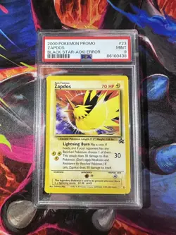 Zapdos #23 Black Star Promo Aoki Error PSA 9 Mint Pokemon TCG - Image 1