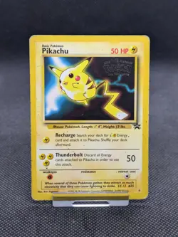 Pokemon Pikachu 4 Black Star Promo The First Movie WOTC Played - Image 1