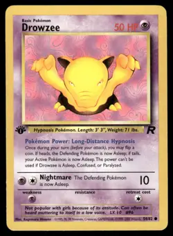 Drowzee 54/82 1st Edition Team Rocket Common NM EBAY LIVE MONDAY - Image 1