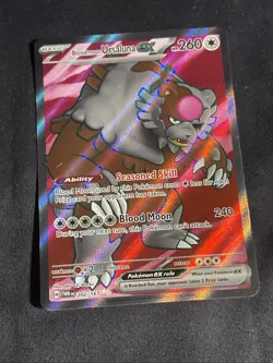Pokemon TCG Bloodmoon Ursaluna EX Twilight Masquerade 202/167 Full Art Rare - Image 1