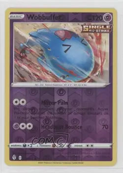 Wobbuffet Reverse Holo Pokemon Sword & Shield Evolving Skies #066 - Image 1