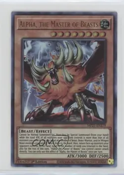 Alpha The Master of Beasts 1st Ed. YuGiOh Tin Ancient Battles #MP21-EN179 - Image 1