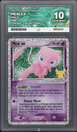 Mew EX HOLO 88/92 Pokemon 2021 Celebrations ACE 10 GEM MINT 💎 - Image 1