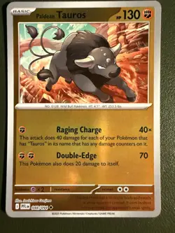 Pokemon TCG Paldean Tauros 48/94 Phantasmal Flames Reverse Holo NM - Image 1