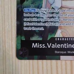 Bandai One Piece Card Game Miss.Valentine (Mikita) OP14-087 R Foil English - Image 5