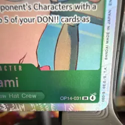 Bandai Nami OP14-031 Super Rare Foil Blocker FILM/Straw Hat Crew One Piece - Image 4