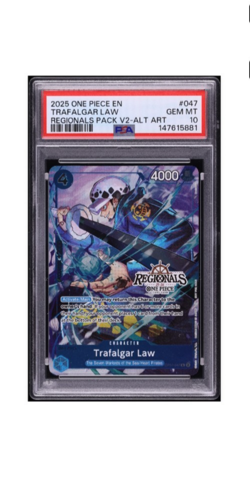 SHIPPING FROM USA VAULT One Piece Promos Regional Alt Art Trafalgar Law 47 PSA10 - Image 1