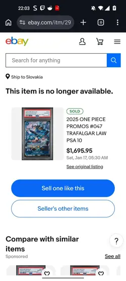 SHIPPING FROM USA VAULT One Piece Promos Regional Alt Art Trafalgar Law 47 PSA10 - Image 3